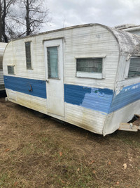 Business private collection of vintage retro camper trailers 