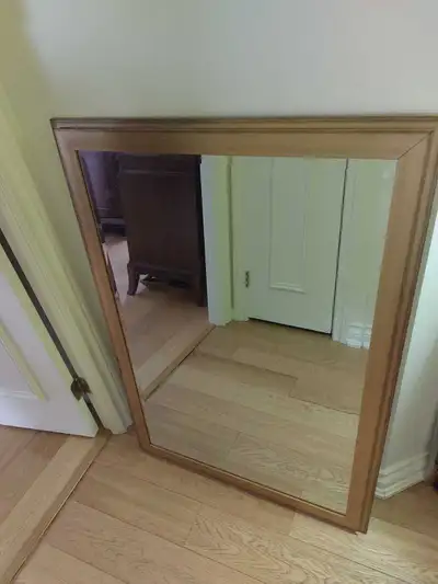 Antique bronze framed mirror, View more