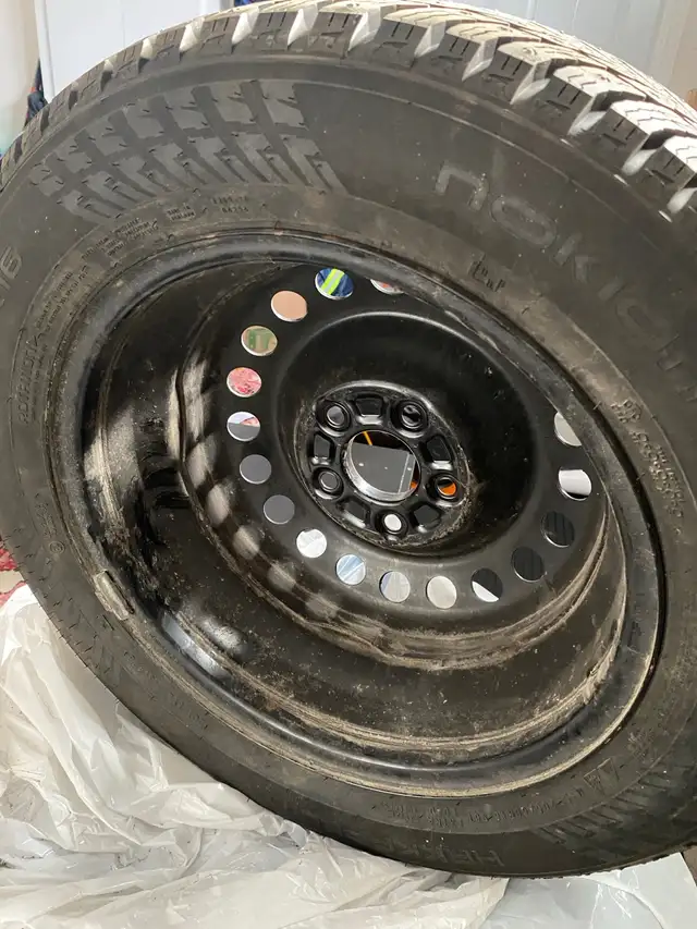 4 winter tires studded on rims in Tires & Rims in Bedford - Image 3