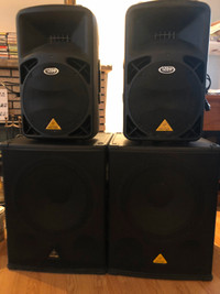 Powered PA speakers