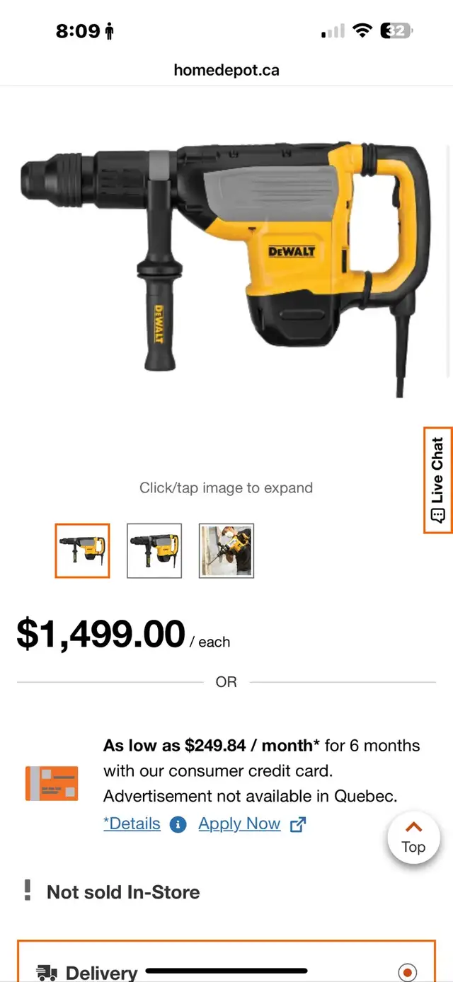 dewalt 1 7/8” SDS max hammer in Power Tools in Oshawa / Durham Region - Image 3