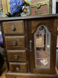 Wooden jewelry cabinet