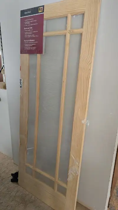Beautiful Pine French interior door 32x80, unfinished, View more