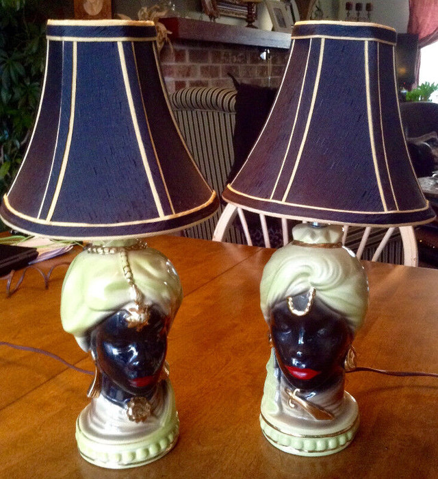 Duo de lampes vintage prince et princesse nubians dans Art et objets de collection  à Longueuil/Rive Sud - Image 4