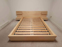 IKEA Malm Low Bed Frame + Side Tables