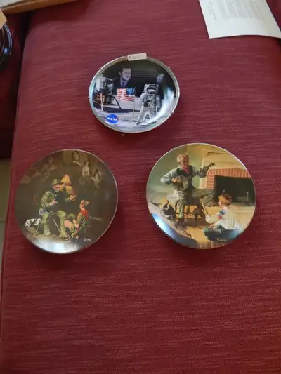 Norman Rockwell collection: $20.00 each - scout, banjo player and loving care (not shown) - with wir...