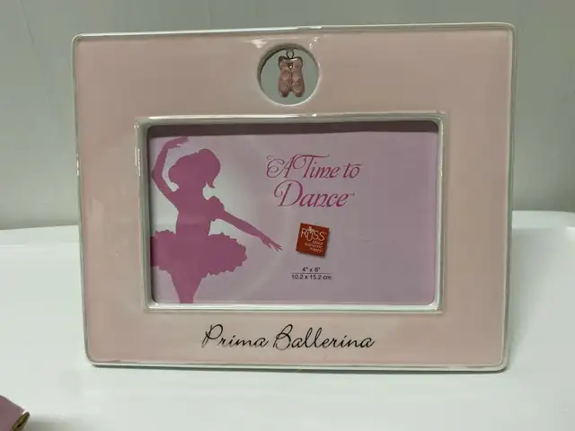 NEW “A Time to Dance” Prima Ballerina 4x6 ceramic photo frame.
