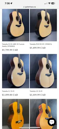 Flagship Yamaha Guitars in stock at Guitar Haus Mississauga 