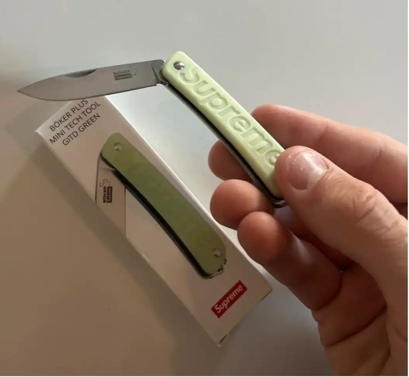 Supreme Boker Glow-in-the-Dark Keychain Knife | Arts