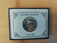 1982 USA half dollar George Washington uncirculated coin!!!