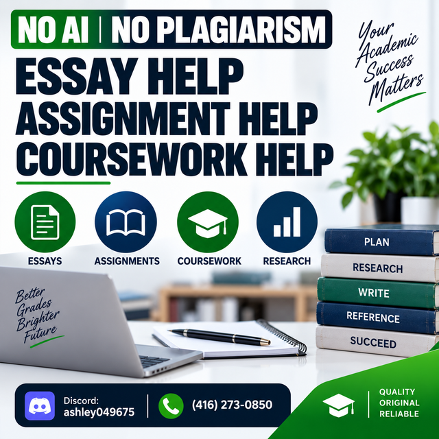 NO AI NO PLAGIARISM ESSAY HELP, ASSIGNMENT HELP, COURSEWORK HELP