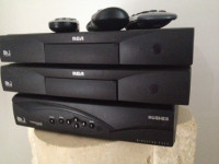 3 Direct TV satellite receivers with remotes