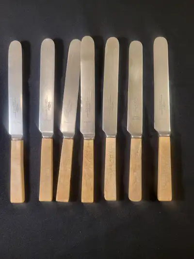 Sheffield Bone handle stainless butter knives, View more