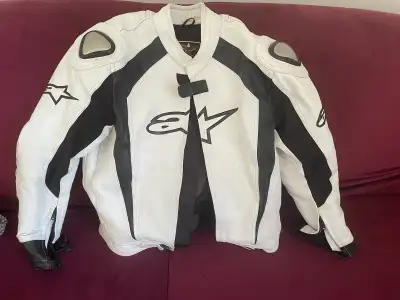 motorcycle white leather jacket, View more