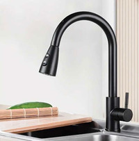 NEW Black Single Handle Pull Down Sprayer Kitchen Faucet 