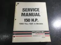 Force 150 HP 1988-1991 A Models Outboards Service Manual 5 Cyl