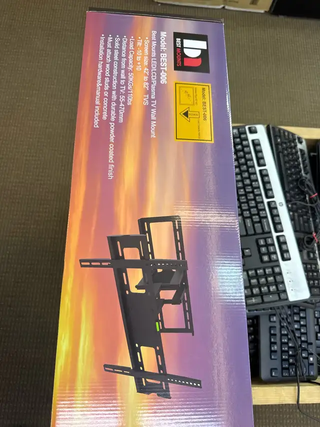 BEST-006 TV WALL MOUNT  42 TO 82 INCH TV in TVs in Mississauga / Peel Region - Image 4