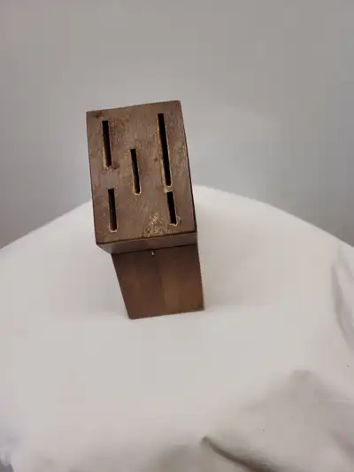 VTG 5 Slot Wooden Knife Block, View more