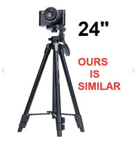 DSLR Camera Video Tripod Adjustable 24" Extendable- NEW
