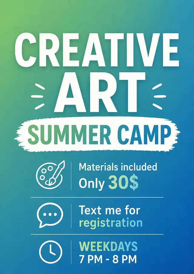 Creative Art Summer Camp495416445229475840