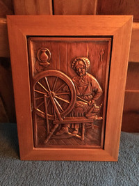 Copper Art - 3D Embossed Wall Hanging Spinning Wheel