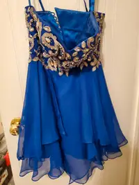 Strapless Royal Blue Dress