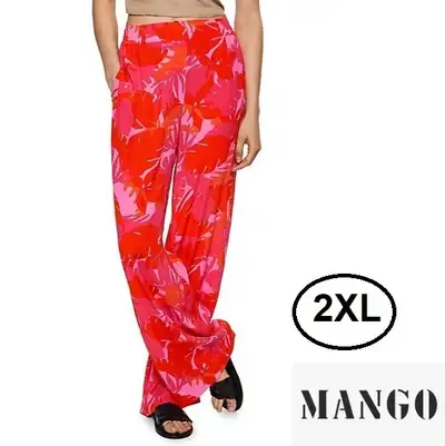 MANGO PRINTED WIDE-LEG TROUSERS, View more