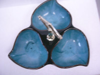 Vintage Blue Mountain Pottery Divided Serving Dish With Handle