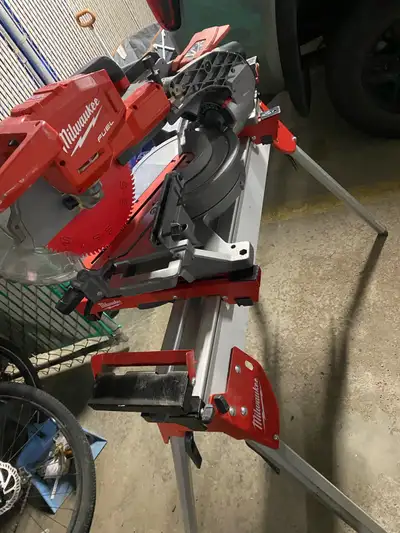 10" Milwaukee Fuel Miter Saw and table, View more