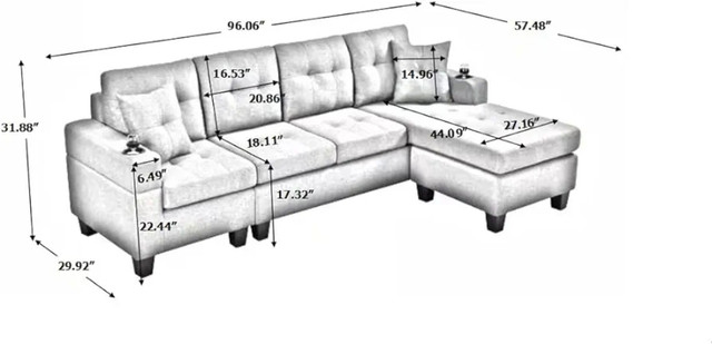 Spring Big Sale Stunning New Sectional Sofa Set Discount Comfy in Couches & Futons in Kawartha Lakes - Image 2