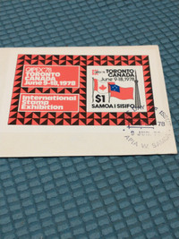 1978 Samoa CAPEX souvenir sheet first day cover