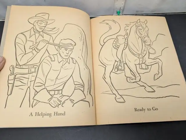 VINTAGE 1959 LONE RANGER COLORING BOOK WHITMAN - CLEAN UNUSED in Arts & Collectibles in Mississauga / Peel Region - Image 4