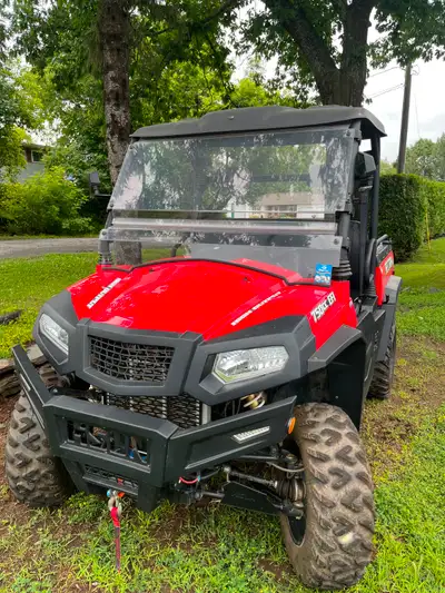 Rugged, reliable, and ready to ride! This Hisun 750 Sector is barely broken in and packed with a hea...