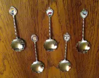 5 Fort USA Souvenir Spoons