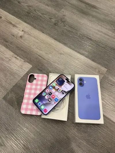 Ultramarine iPhone 16 Plus 256GB - Case & Tempered Glass, View more
