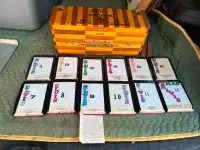 VINTAGE HOME MADE ELVIS PRESLEY WOODEN BOX FULL OF 8 TRACK TAPES