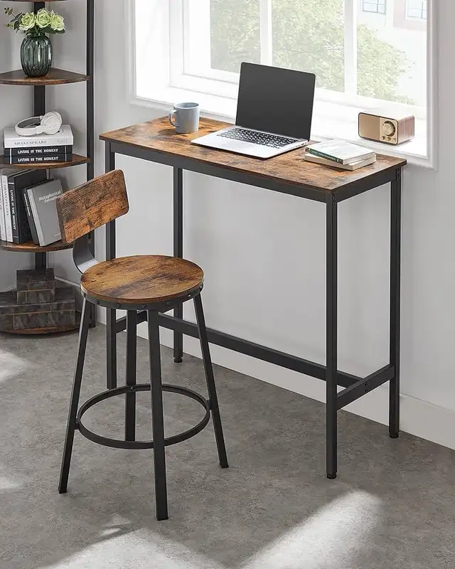 Counter Stools, Bar Chairs with Backrest, 24.6-Inch Tall Seat, R in Chairs & Recliners in Markham / York Region - Image 4
