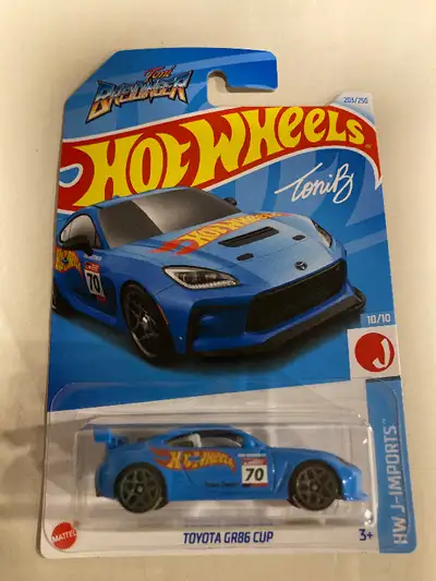 New, sealed on card. $5 each unless otherwise stated. Hot wheels: Toyota GR86 Cup (Blue) 82 Toyota S...
