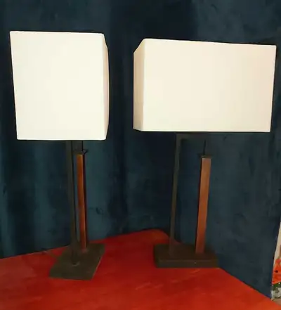 Black Metal Table Lamps with Shades, View more