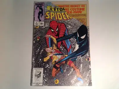 Bd de Spider-Man no 163., de 1984. ''Le sinistre secret du nouveau costume de Spider-Man''. Avec en...