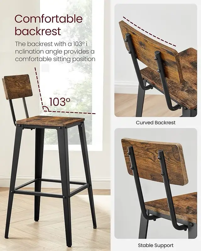 29.1 Inches Tall Bar stool chair with Back, Counter Bar Chairs  in Chairs & Recliners in Markham / York Region - Image 8