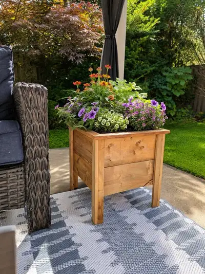 Jardinière en bois traité | Outdoor Wood Planter, View more