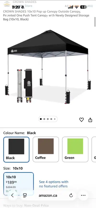 crown shade 10x10 pop up canopy, View more