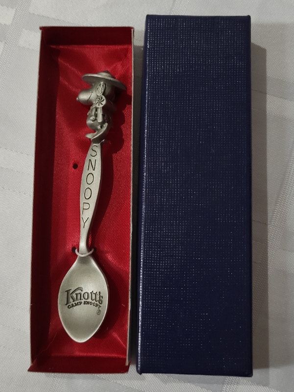 SNOOPY PEWTER SPOON KNOTT'S CAMP SNOOPY PEANUTS CARTOON DOG Arts