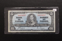 Canada       1937 $5 Banknote