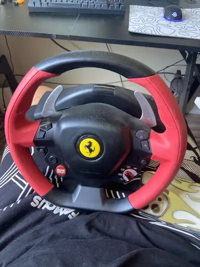 Xbox steering wheel and pedals, View more