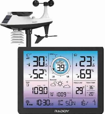 Raddy VP7 Weather Station Indoor Outdoor Thermometer Wireless Co, View more
