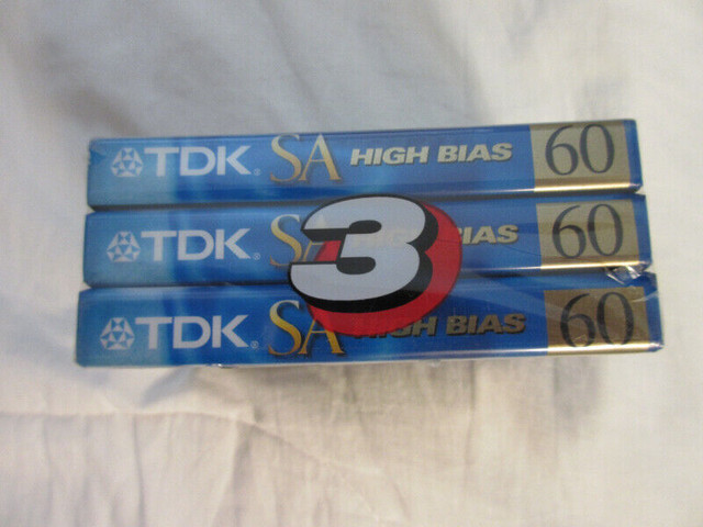 3 pack TDK SA60 new cassette tapes in CDs, DVDs & Blu-ray in Timmins - Image 2