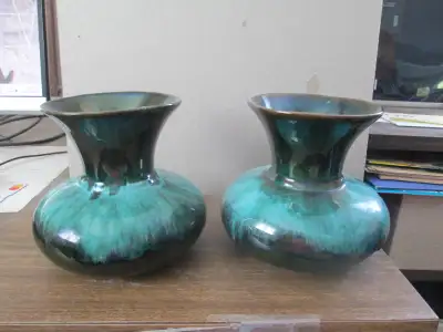 pair of Blue Mountain Pottery vases., View more