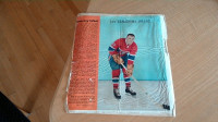 Vintage Hockey 1960  Photo Journal collée J.Guy Talbot